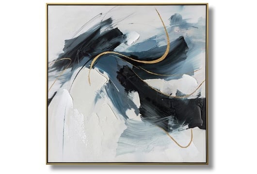 Picture of Sable Motion Abstract Canvas in Frame