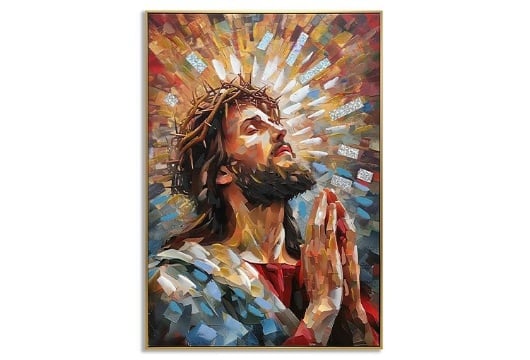 Picture of Jesus Hand-painted Canvas in Frame