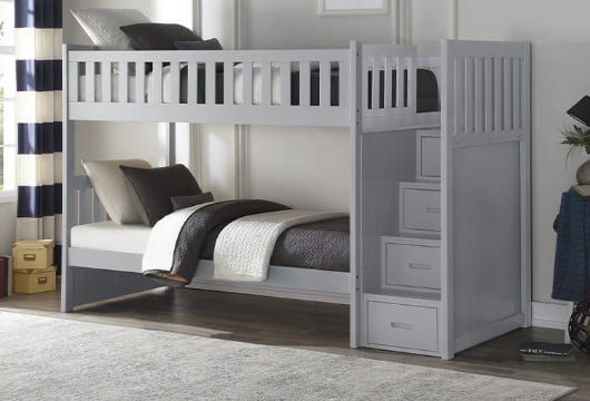 Picture of Orion Grey Twin/Twin Step Bunk Bed