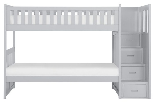 Picture of Orion Grey Twin/Twin Step Bunk Bed