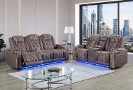 Picture of Pepe Mocha Dual Power Reclining Sofa & Loveseat