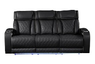 Picture of Matrix Black Power Reclining Sofa With LED Lights & Masssage