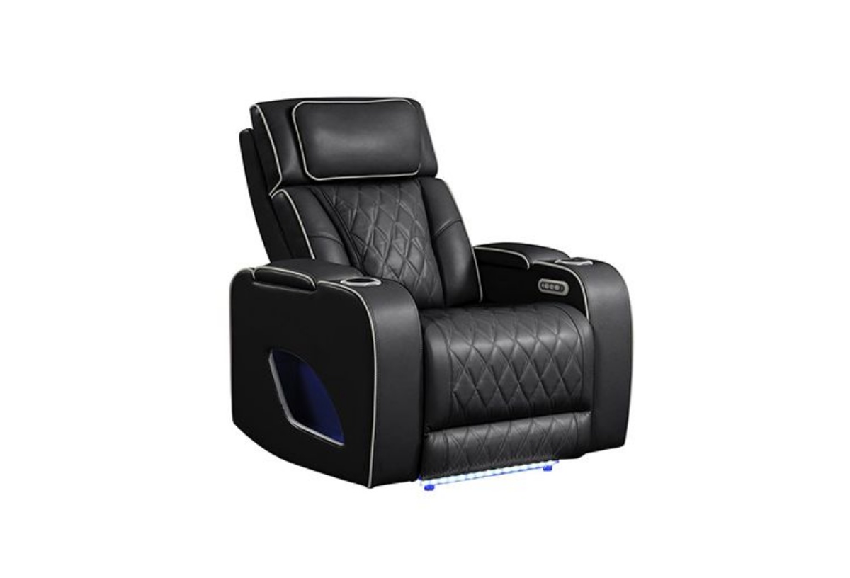 Picture of Matrix Black Power Recliner With Massage & LED Lights