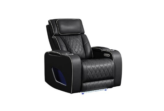 Picture of Matrix Black Power Recliner With Massage & LED Lights