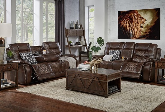 Picture of Royce Reclining Sofa & Console Loveseat