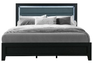 Picture of Reid Black Queen Bed With LED Lights
