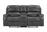 Picture of Winslow Grey Reclining Console Loveseat