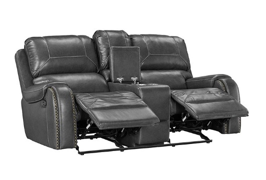 Picture of Winslow Grey Reclining Console Loveseat