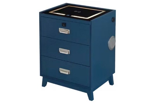 Picture of Rio Blue Bluetooth Nightstand With USB & Charging Station