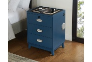 Picture of Rio Blue Bluetooth Nightstand With USB & Charging Station