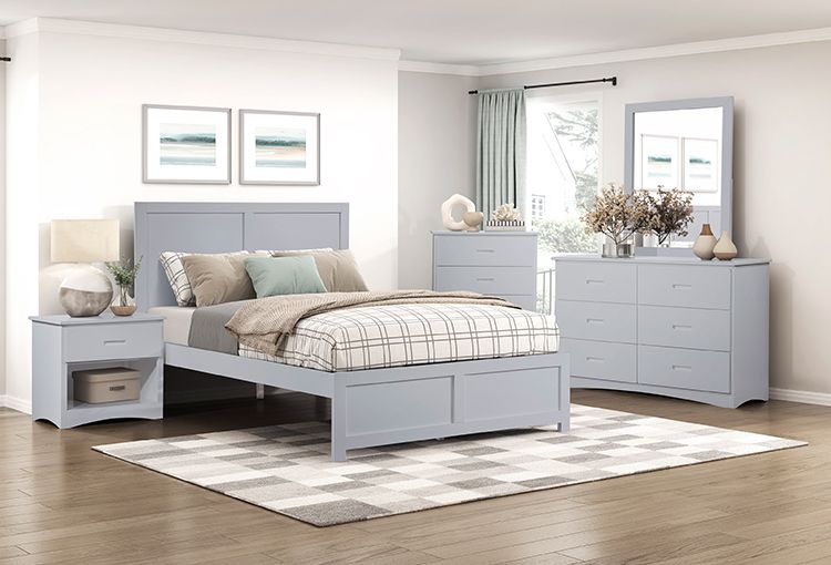 grey bed and dresser set Millers Cove - Bedroom Set