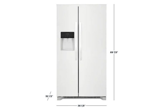 Picture of Frigidaire 25.6 CU. FT. White Side-by-Side Refrigerator 