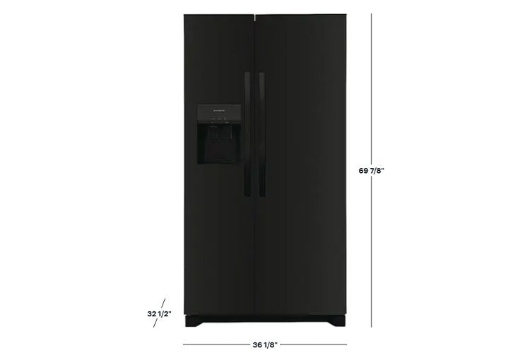 Picture of Frigidaire 25.6 CU. FT. Black Side-by-Side Refrigerator 