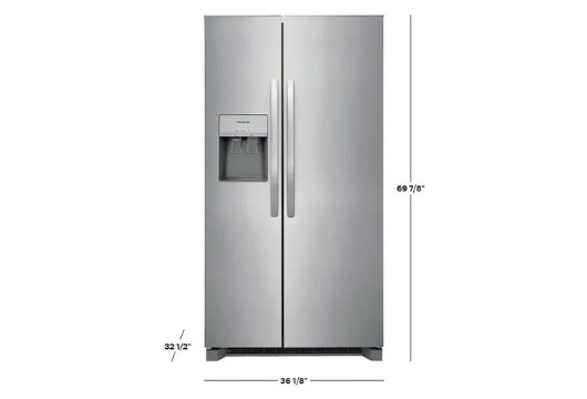Picture of Frigidaire 25.6 CU. FT. Stainless Steel Side-by-Side Refrigerator 