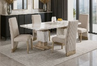 Picture of Leah Faux Marble/Natural 5 PC Dining Room