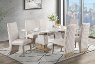 Picture of Leah Faux Marble/Natural 7 PC Dining Room