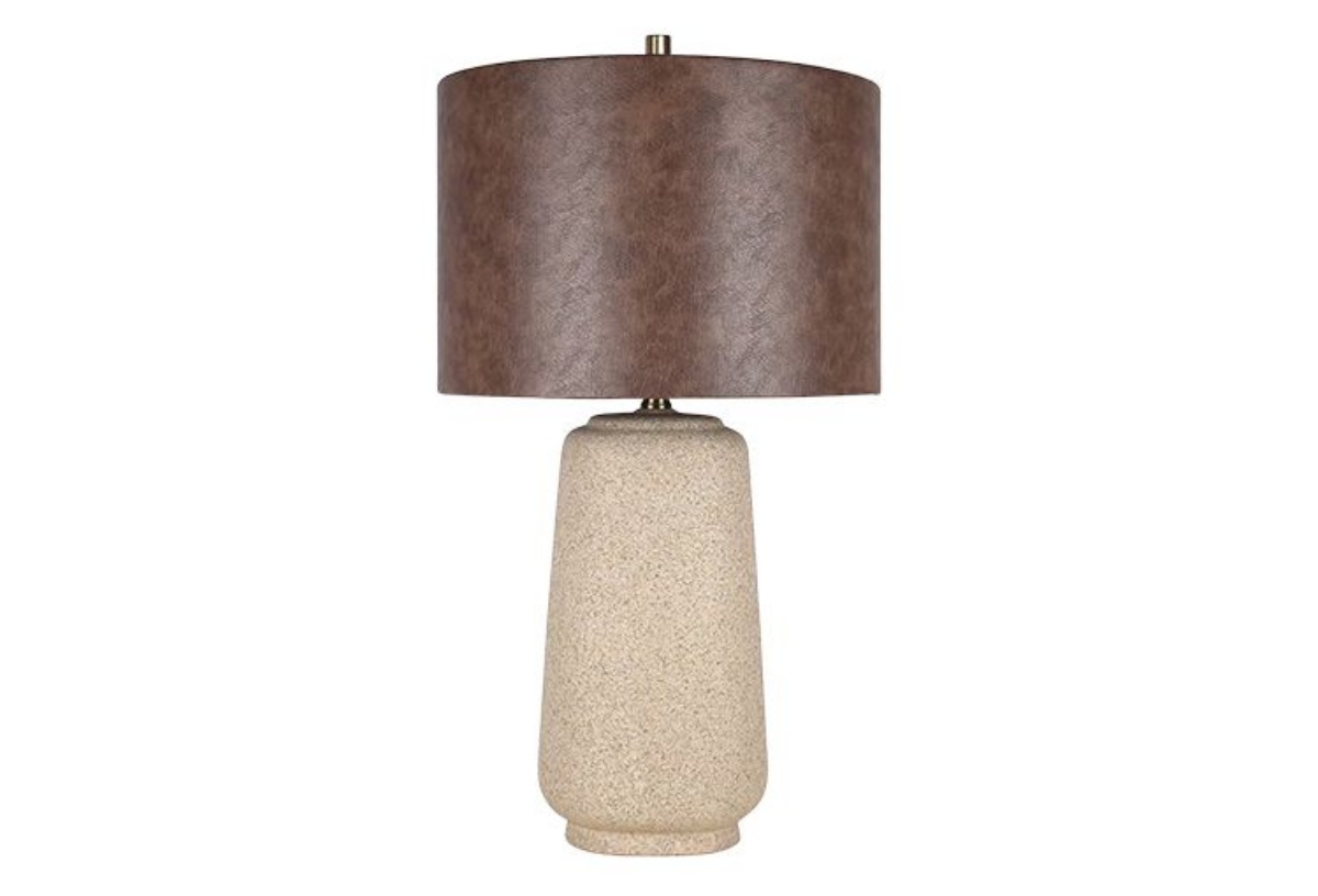 Picture of Brown Leather Shade Table Lamp