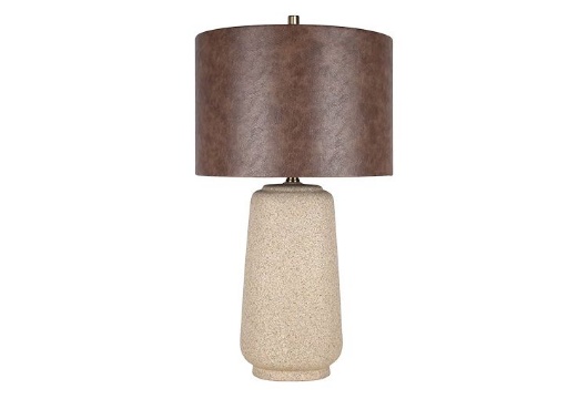 Picture of Brown Leather Shade Table Lamp