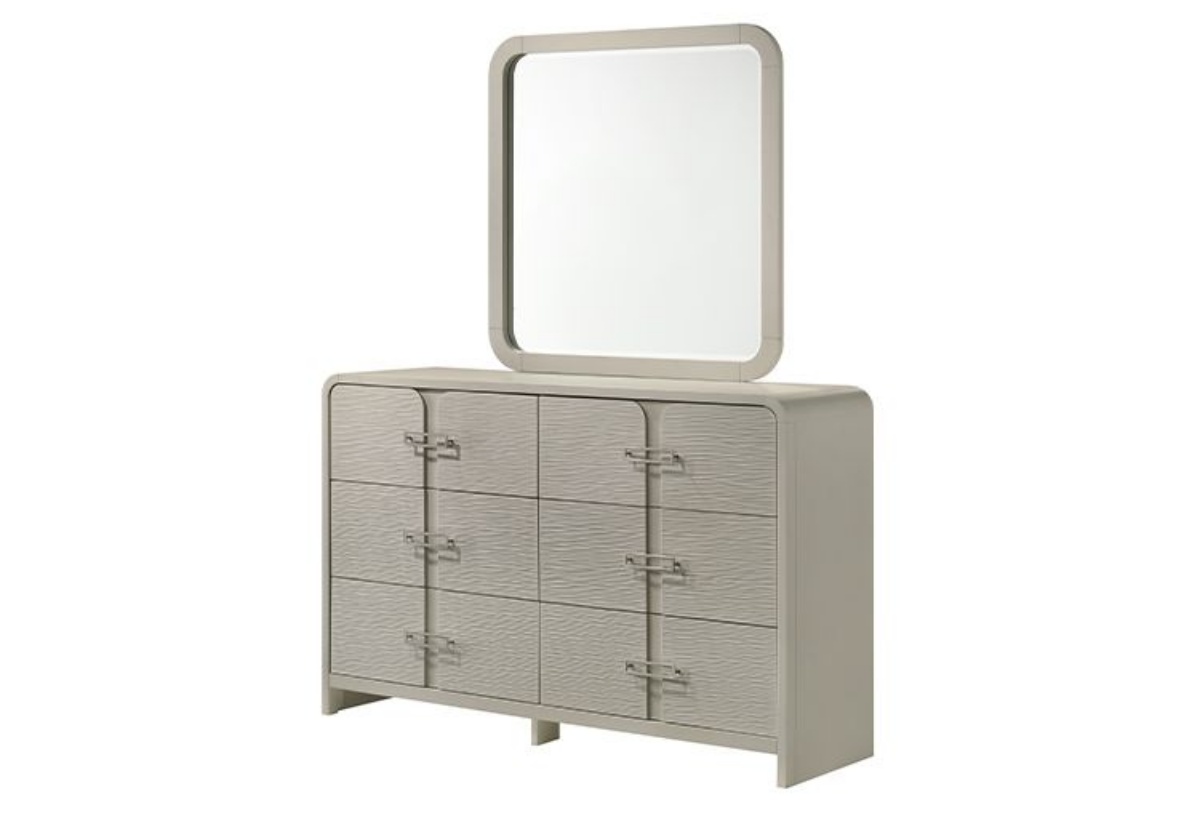 Buy Amber Grey Dresser & Mirror - Part# AMBER DRESSER/MIRROR | Badcock &  More