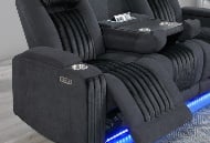 Picture of Pepe Black Dual Power Reclining Sofa & Loveseat