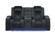 Picture of Pepe Black Dual Power Reclining Sofa & Loveseat