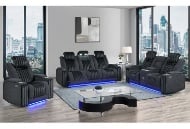Picture of Pepe Black Dual Power Reclining Sofa & Loveseat