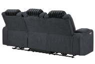 Picture of Pepe Black Dual Power Reclining Sofa With LED Lights