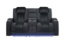 Picture of Pepe Black Dual Power Reclining Console Loveseat With Bluetooth & LED Lights
