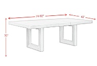 Picture of Avalanche White Dining Table With Extension Leaf