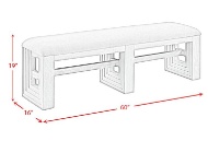 Picture of Avalanche White Dining Bench