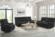 Picture of Admiral Black Reclining Sofa