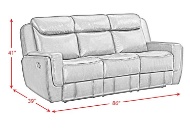 Picture of Panther Brown Recling Sofa