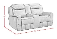 Picture of Panther Brown Reclining Loveseat