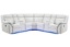 Picture of Blanche White Reclining Sectional with LED Lights