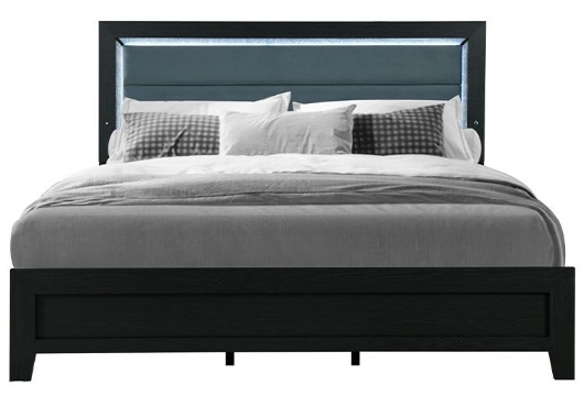 Picture of Reid Black Full Bed With LED Lights