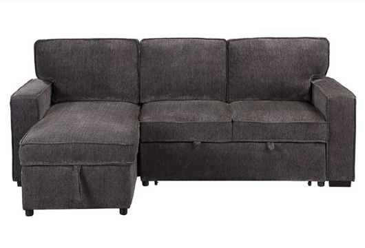 Picture of Logan Grey Sleeper Chaise with Storage