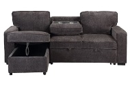 Picture of Logan Grey Sleeper Chaise with Storage