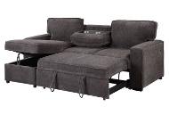 Picture of Logan Grey Sleeper Chaise with Storage