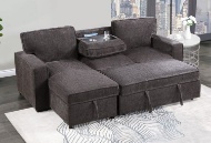 Picture of Logan Grey Sleeper Chaise with Storage