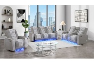 Picture of Pepe Grey Dual Power Reclining Sofa & Loveseat