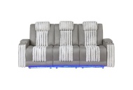 Picture of Pepe Grey Dual Power Reclining Sofa & Loveseat