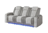 Picture of Pepe Grey Dual Power Reclining Sofa & Loveseat