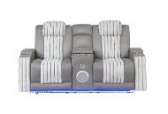 Picture of Pepe Grey Dual Power Reclining Sofa & Loveseat