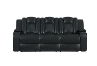 Picture of Carlo Black Dual Power Reclining Sofa & Console Loveseat