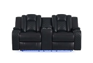 Picture of Carlo Black Dual Power Reclining Sofa & Console Loveseat