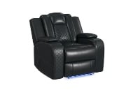 Picture of Carlo Black Dual Power Reclining Sofa & Console Loveseat