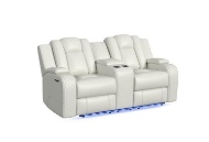 Picture of Carlo Oyster Dual Power Reclining Sofa & Console Loveseat