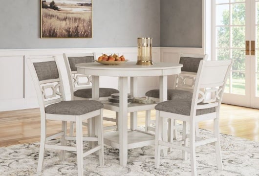 Picture of Erinberg 5 PC White Counter Height Dining Room