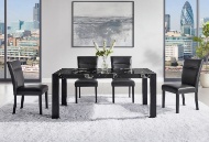 Picture of Costello Black Faux Marble 5 PC Dining Room