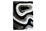 Picture of Mateos Black/White Shaggy Area Rug